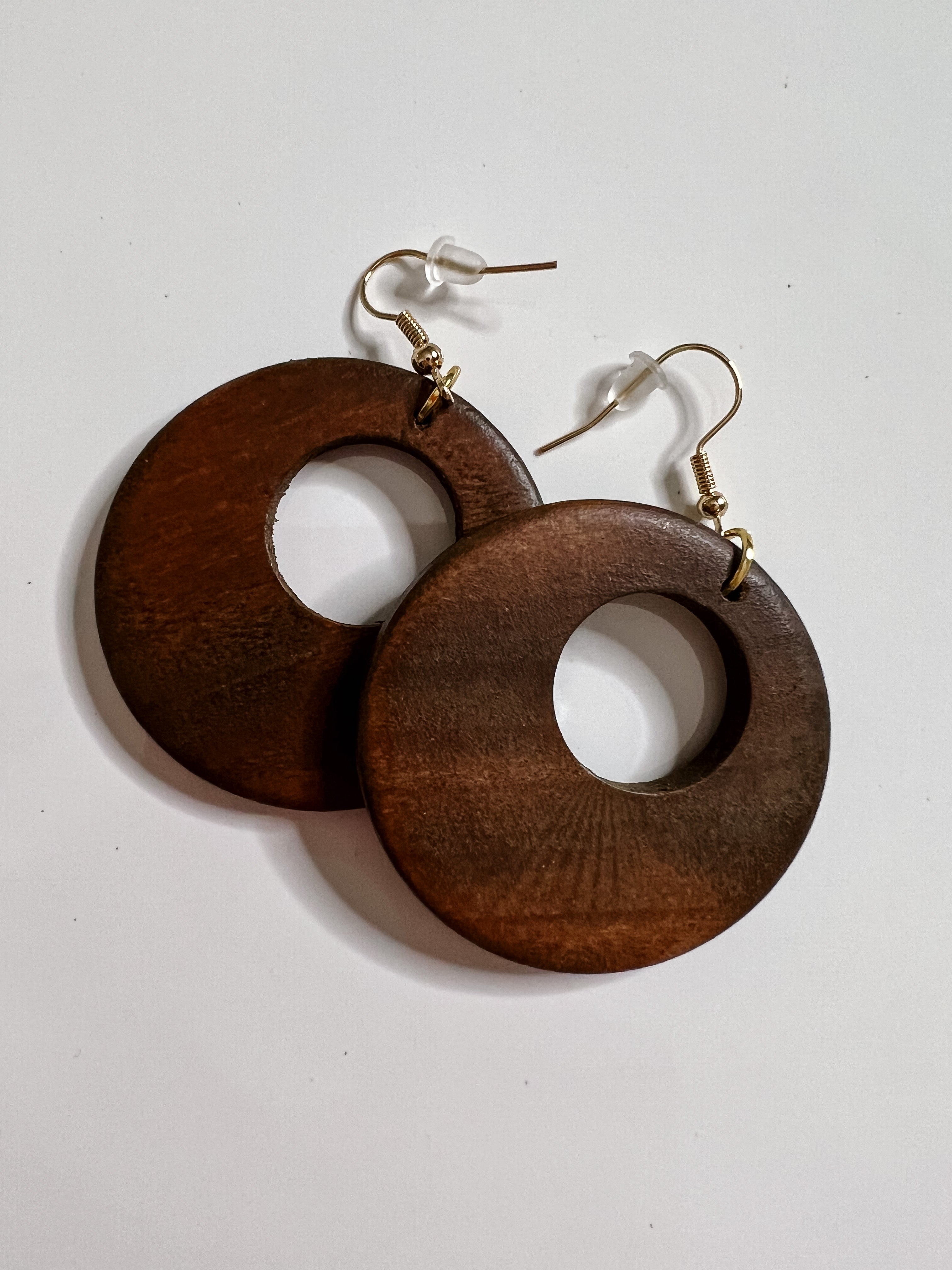 Segmented Wood Earrings 2 Tone – Atomic Furnishing & Design
